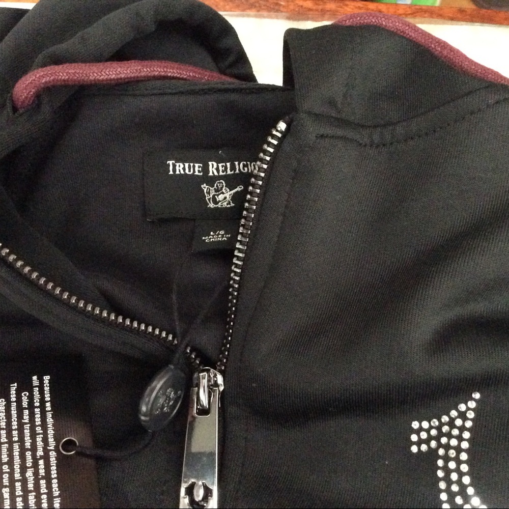 TRUE RELIGION SPARKLE Zip Front Hoodie - Picture 5 of 8
